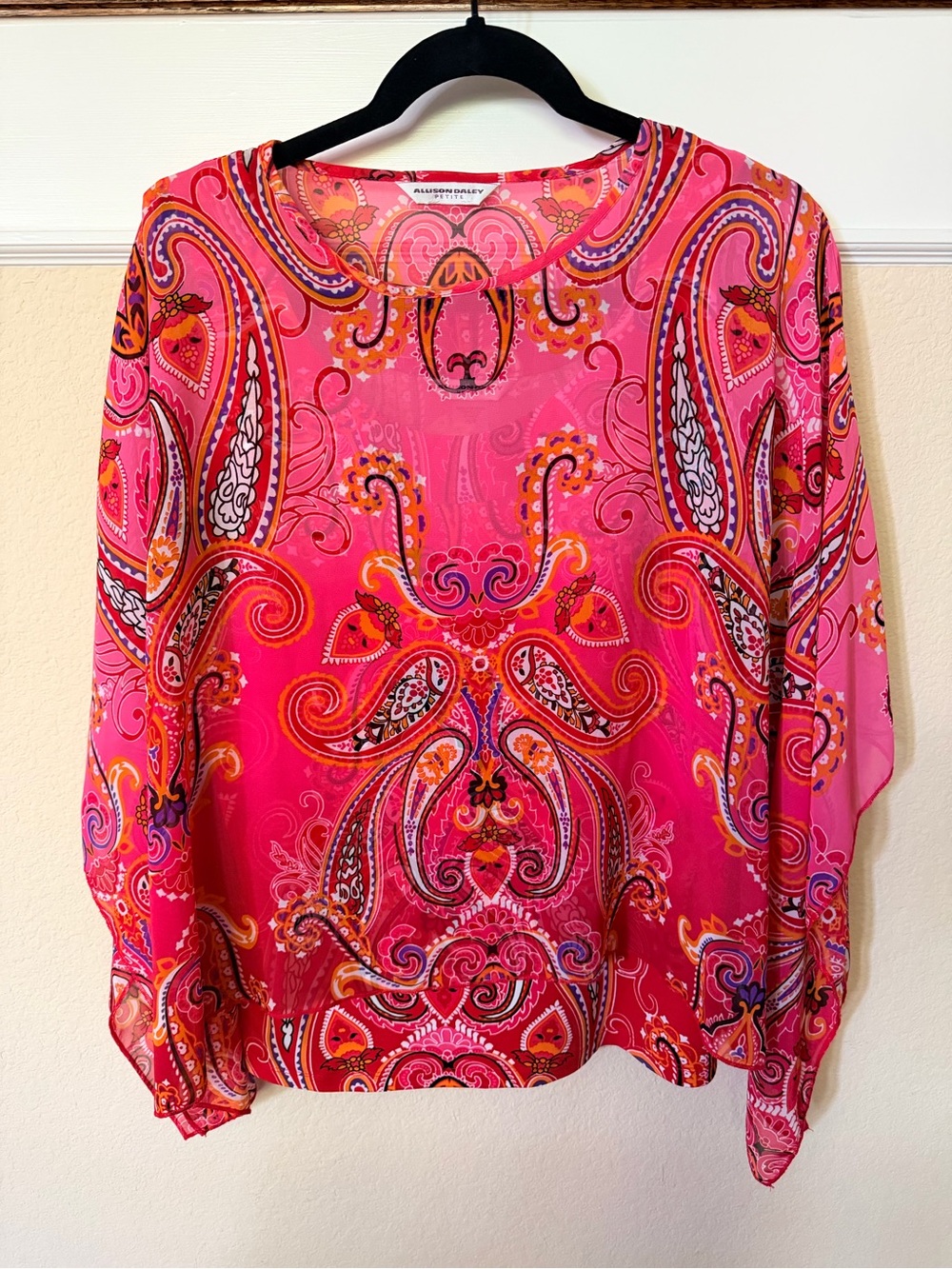Allison Daley Pink Paisley Blouse - Vibrant Pink Top
